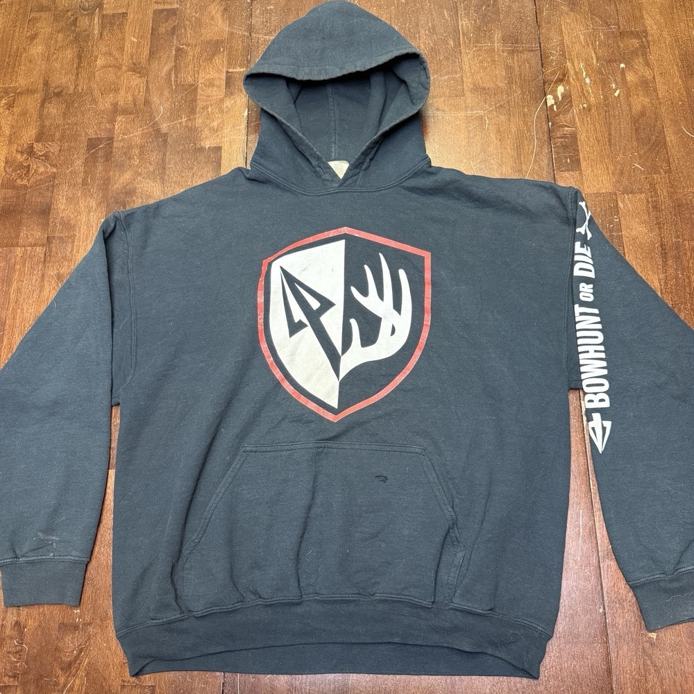 Bowhunt Or Die Hoodie Sweatshirt Mens XL Mens Hunting